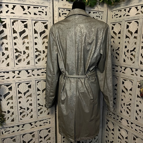🥰HOST PICK🥰 VINTAGE LOUISE PARIS PERFECT SILVER GRAY WATER PROOF JACKET COAT - Picture 7 of 12